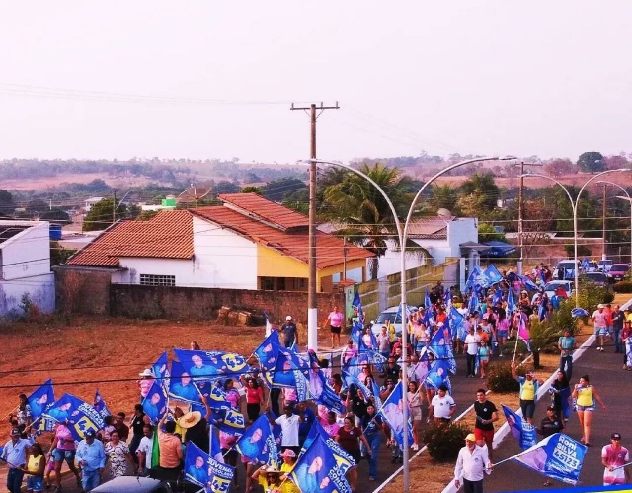 Imagem de compartilhamento para o artigo Caminhada do 45 reforça que população de Figueirão apoia e confia nas propostas de Juvenal Consolaro da MS Todo dia